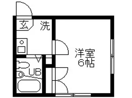ジョイフル大倉山(1K/2階)の間取り写真