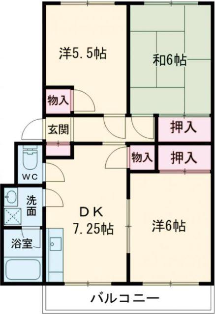 光洋マンション(3DK/3階)の間取り写真
