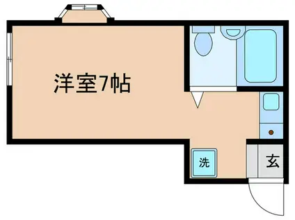 ボヌール(ワンルーム/1階)の間取り写真