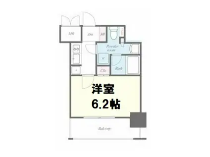 セイワパレス大今里(1K/6階)の間取り写真