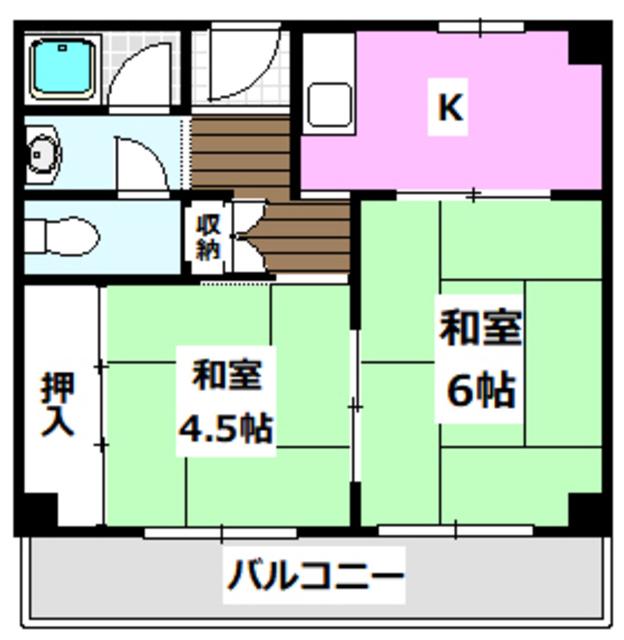 メゾンプランタン(2K/3階)の間取り写真