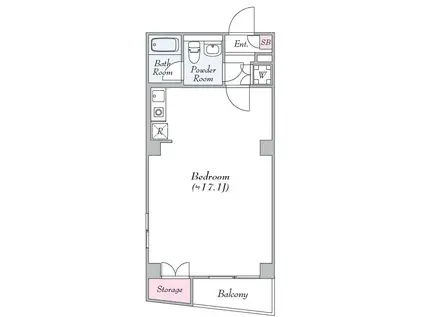 フェニックスビル(ワンルーム/4階)の間取り写真