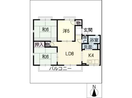 セジュール原田(3LDK/1階)の間取り写真