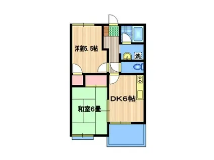 富士ハイツ(2DK/2階)の間取り写真