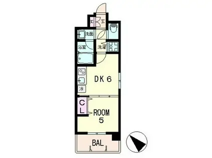 GRAND MARRY BELL ST(1DK/7階)の間取り写真