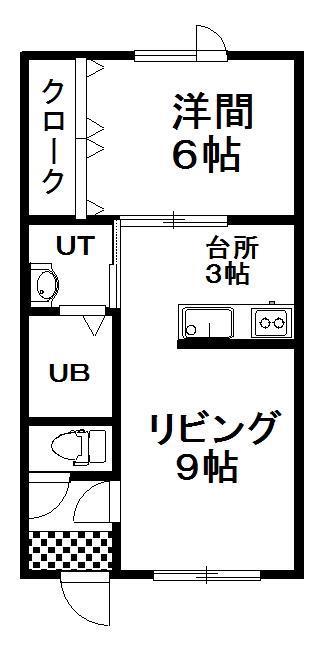 LIGAREII(1LDK/2階)の間取り写真