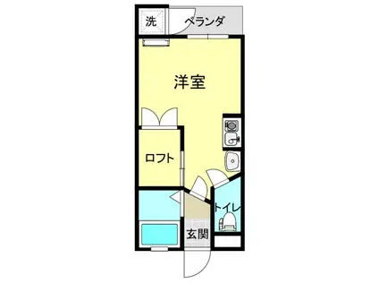 ピエスモンテB(ワンルーム/1階)の間取り写真