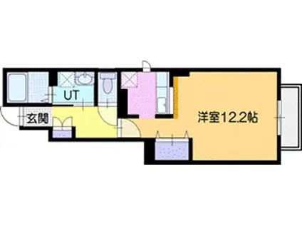 ジュネスB(ワンルーム/1階)の間取り写真