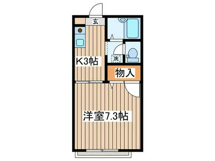 マ メゾン(1K/2階)の間取り写真