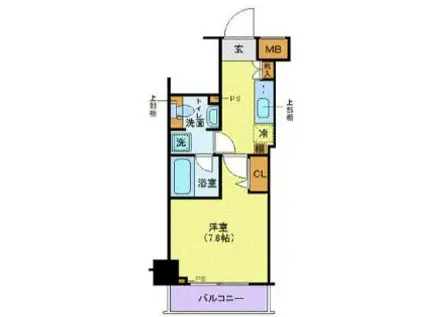 ジェノヴィア新宿御苑グリーンヴェール(1K/11階)の間取り写真