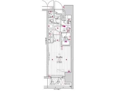 ガーラ横濱関内グランドステージ(1K/8階)の間取り写真