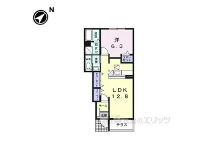 パインビレッジ90(1LDK/1階)の間取り写真