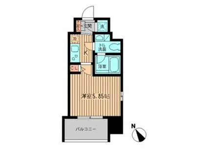 レジディア大森(1K/3階)の間取り写真