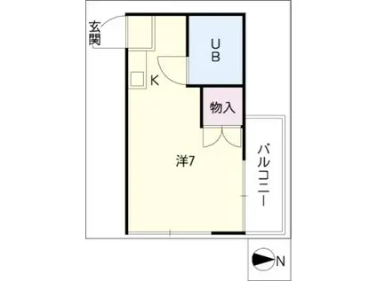 メモアール悠悠(1K/1階)の間取り写真