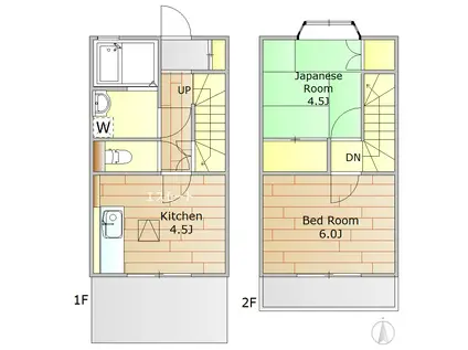 第一広幸ハウス(2K/1階)の間取り写真