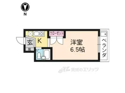 ソグノコート(1K/3階)の間取り写真