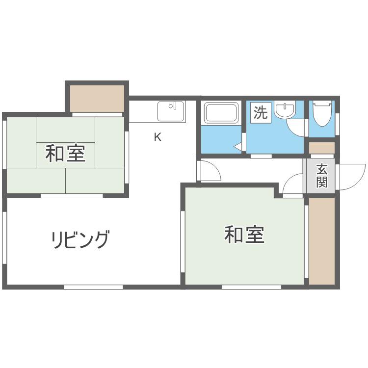 チェルシー37(2LDK/2階)の間取り写真
