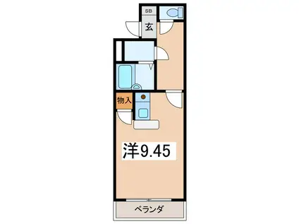 NAVATEK I A(ワンルーム/1階)の間取り写真