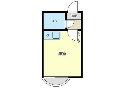 蓬莱コーポラス(ワンルーム/2階)の間取り写真