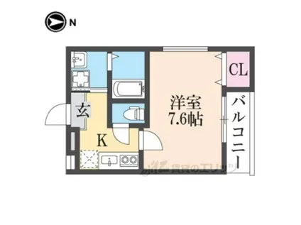 フジパレス塚口東5番館(1K/1階)の間取り写真