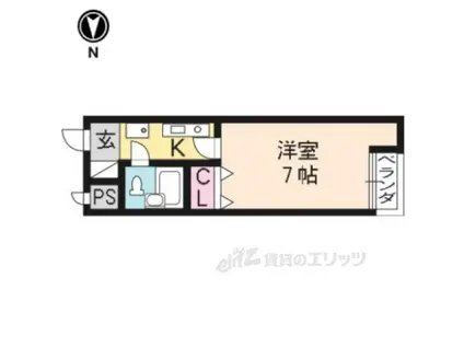 北野ビューハイツ(1K/2階)の間取り写真
