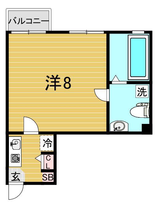 アスール江坂3RD(1K/11階)の間取り写真