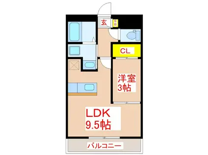 EGRET(1LDK/2階)の間取り写真