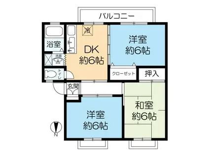 ガーデンハイツ武庫(3DK/1階)の間取り写真