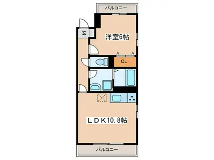 ルミエール(1LDK/2階)の間取り写真