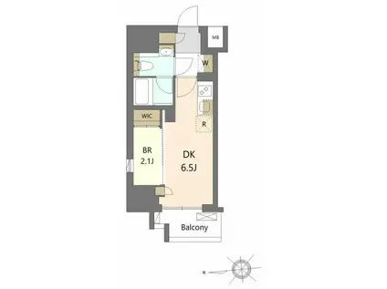 フレンシア御徒町(1DK/3階)の間取り写真