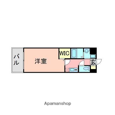サンヒルズ薬院(1K/10階)の間取り写真
