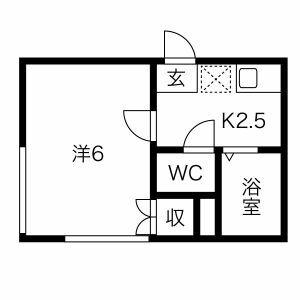 静岡鉄道静岡清水線 新静岡駅 徒歩15分 5階建 築31年(1K/1階)の間取り写真