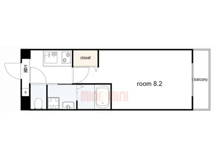 D-SQUARE深江本町(1K/4階)の間取り写真