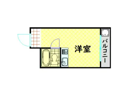 ラパンジール阿波座II(ワンルーム/1階)の間取り写真