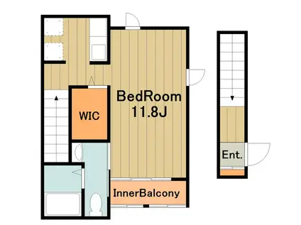 メイプルハウス(1K/2階)の間取り写真