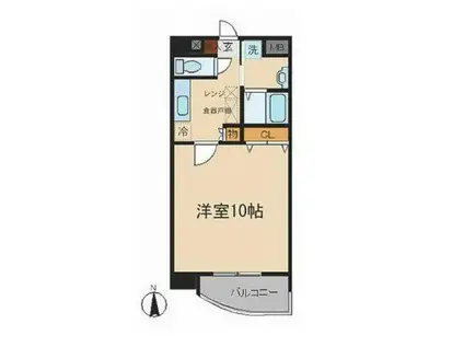 アニバーサリー第九木町通(1K/2階)の間取り写真