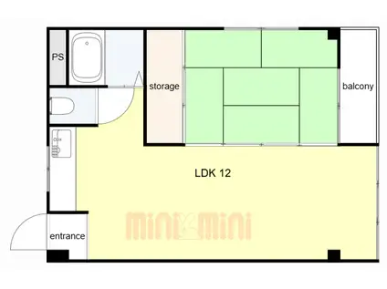 メゾン甲南(1LDK/1階)の間取り写真