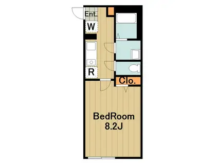 カインドネス八王子中央C棟(1K/1階)の間取り写真