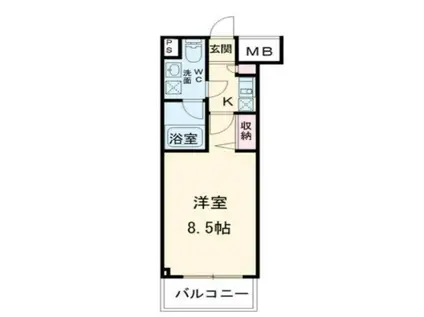 エルフォルテ赤羽西(1K/4階)の間取り写真