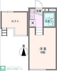 ジュネパレス門井II B棟(ワンルーム/1階)の間取り写真