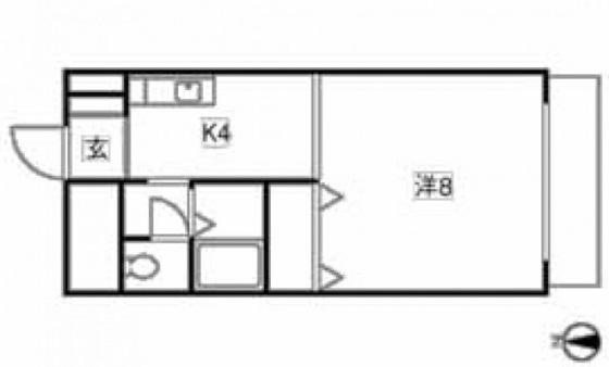 ソフィエール矢賀新町(1K/3階)の間取り写真