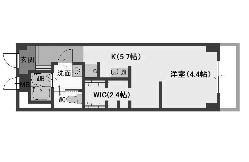 メゾン御影中町(ワンルーム/3階)の間取り写真