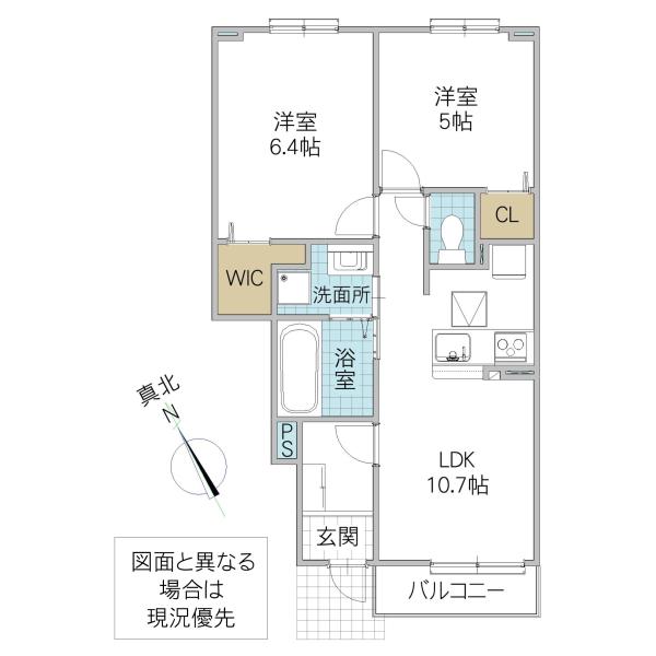 ポルト・ピボワンヌ(2LDK/1階)の間取り写真