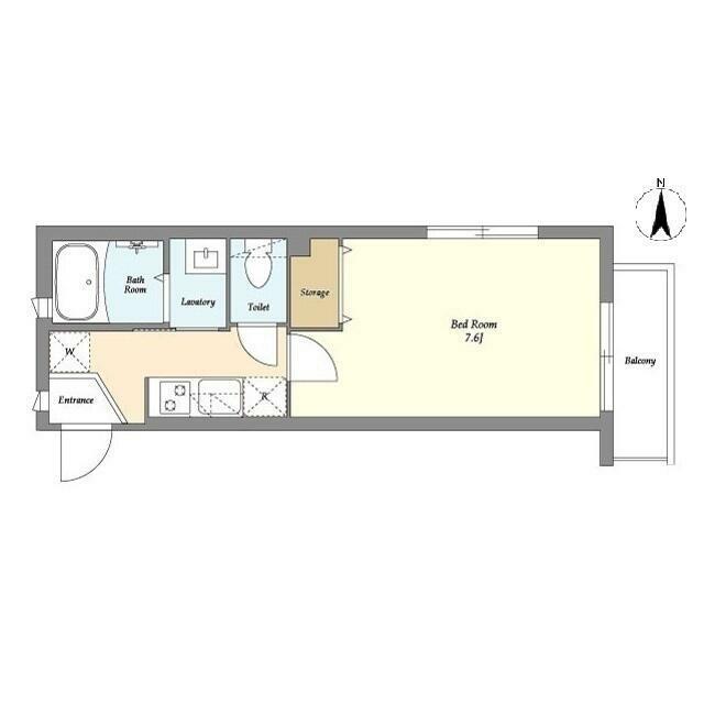 CASA DE PAZ KAMATA(1K/2階)の間取り写真