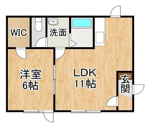 CLASSE(1LDK/2階)の間取り写真