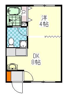メゾン010(ワンルーム/2階)の間取り写真