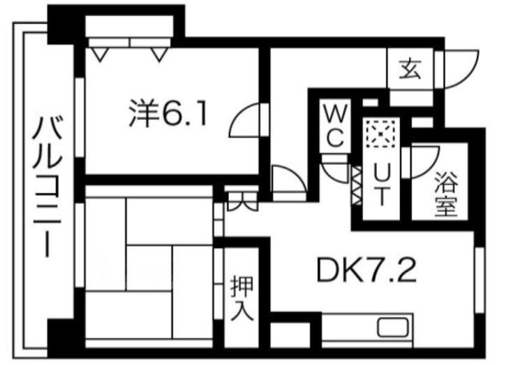 T-FLAT蒲田(2DK/3階)の間取り写真