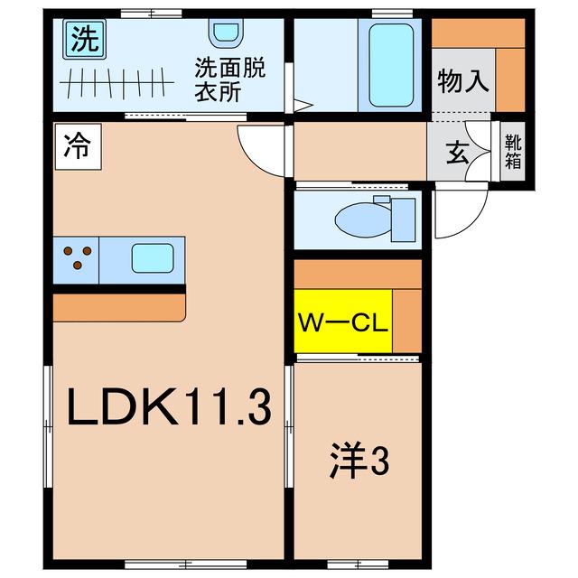 エルピス(1LDK/2階)の間取り写真