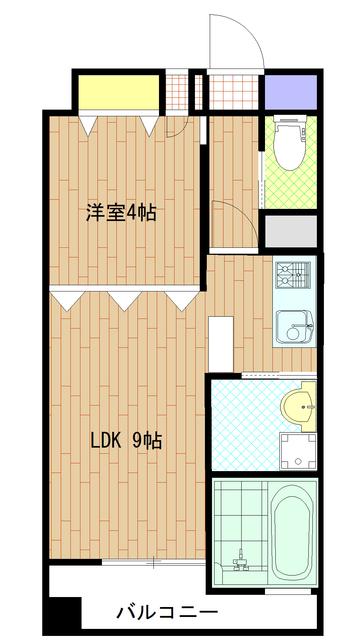 プレシャス二日町(1LDK/8階)の間取り写真