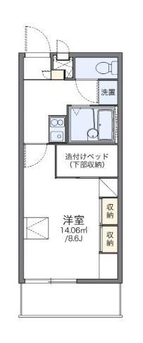 レオパレスMA MAISON SAKO(1K/2階)の間取り写真